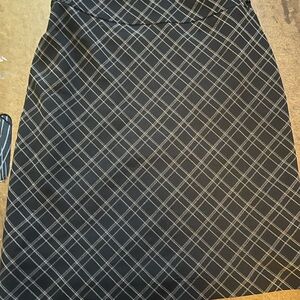 H&M Black Checkered Pencil Skirt